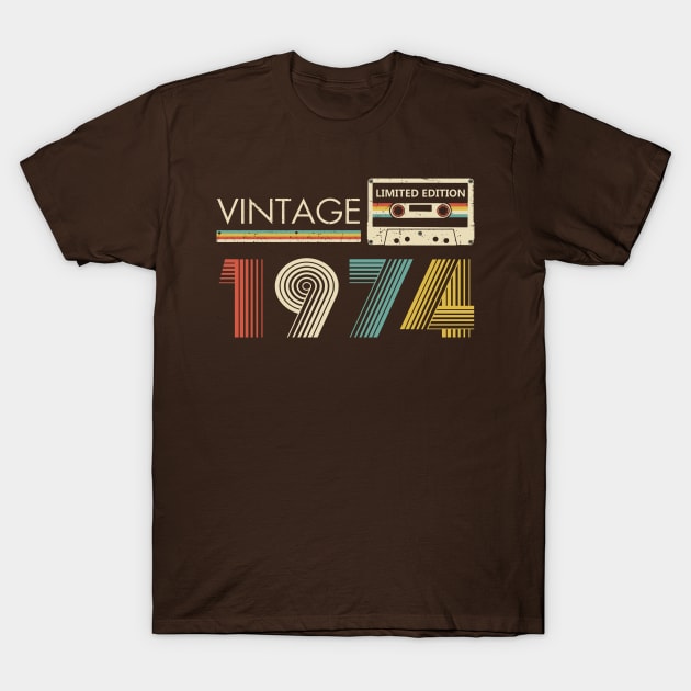 Vintage 1974 Limited Edition Cassette T-Shirt by louismcfarland